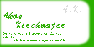 akos kirchmajer business card